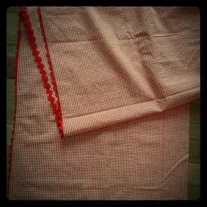 Vintage farmhouse gingham  red&white 10ft valance